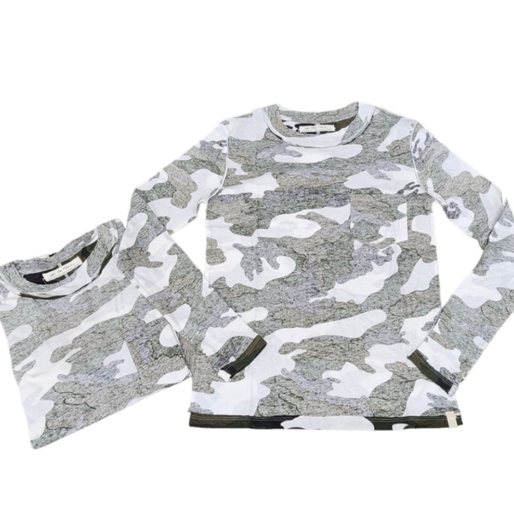 NWOT WE THE FREE LONG SLEEVE ARMY CAMO PRINT TEE SHIRTS - Picture 1 of 1